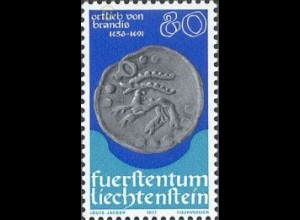 Liechtenstein Mi.Nr. 679 Münzen, Silbermünze Ortlieb v. Brandis, Steinbock (80)