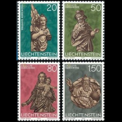 Liechtenstein Mi.Nr. 688-91 Weihnachten 77, Skulpturen (4 Werte)
