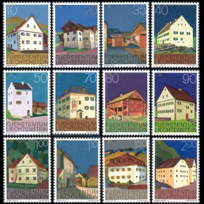 Liechtenstein Mi.Nr. 694-705 Freim. Bauten (12 Werte)