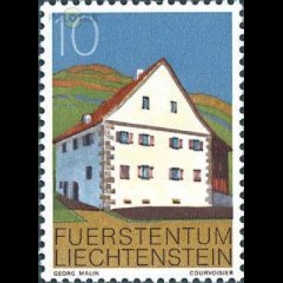 Liechtenstein Mi.Nr. 694 Freim. Bauten, Meierhof Triesen (10)