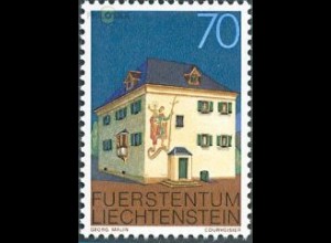 Liechtenstein Mi.Nr. 699 Freim. Bauten, Pfarrhof Mauren (70)
