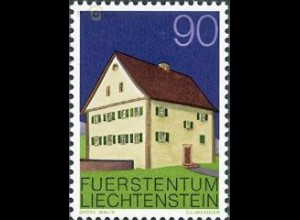 Liechtenstein Mi.Nr. 701 Freim. Bauten, Pfarrhof Balzers (90)