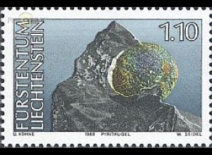 Liechtenstein Mi.Nr. 982 Mineralien (I), Pyritkugel (1,10)