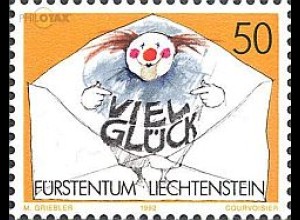 Liechtenstein Mi.Nr. 1044 Grußmarke, Viel Glück (50)