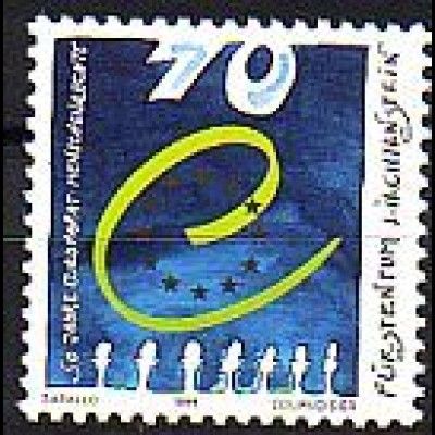 Liechtenstein Mi.Nr. 1200 50 J. Europarat und Menschenrechtskonv. (70)