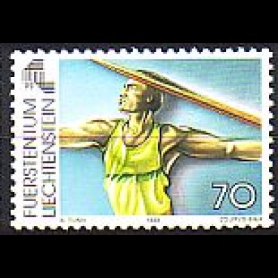 Liechtenstein Mi.Nr. 1205 Sportspiele der Kleinstaaten Speerwerfen (70)