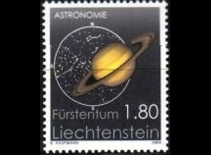 Liechtenstein Mi.Nr. 1360 Wissenschaft, Astronomie, Sternenhimmel+ Saturn (1,80)