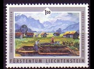 Liechtenstein Mi.Nr. 1400 Schüepp, Gemälde Torfstecher im Ruggeler Ried (1,00)