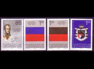 Liechtenstein Mi.Nr. 1407-10 200 Jahre Souveränität Liechtensteins (4 Werte)