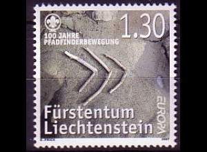 Liechtenstein Mi.Nr. 1436 Europa 07, Pfadfinder, Symbolik Freunde (1,30)