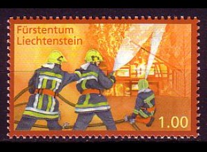 Liechtenstein Mi.Nr. 1472 Freiwillige Feuerwehr bekämpft Gebäudebrand (1,00)