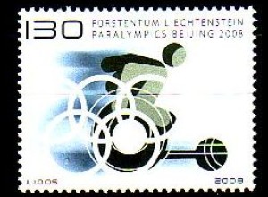 Liechtenstein Mi.Nr. 1487 Paralympische Spiele Peking, Rollstuhl-Marathon (130)