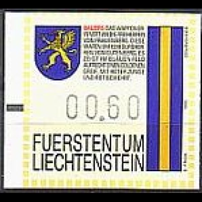 Liechtenstein Mi.Nr. 6 ATM Gemeindewappen Balzers (0,60)