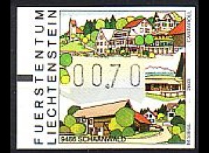 Liechtenstein Mi.Nr. 13 ATM Post im Dorf Schaanwald (0,70)