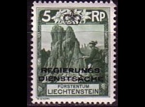 Liechtenstein Mi.Nr. Dienstm.1 Aufdruck auf Freim. Mi.Nr. 95 (5)