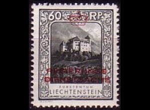 Liechtenstein Mi.Nr. Dienstm.7 Aufdruck auf Freim. Mi.Nr. 103 (60)