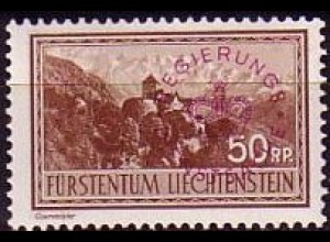 Liechtenstein Mi.Nr. Dienstm.17 Aufdruck auf Freim. Mi.Nr. 135 (50)