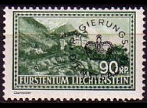 Liechtenstein Mi.Nr. Dienstm.18 Aufdruck auf Freim. Mi.Nr. 137 (90)