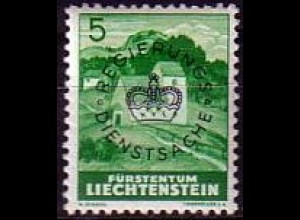 Liechtenstein Mi.Nr. Dienstm.20 Aufdruck auf Freim. Mi.Nr. 157 (5)