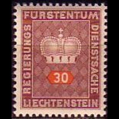 Liechtenstein Mi.Nr. Dienstm.38 Fürstenkrone (30)