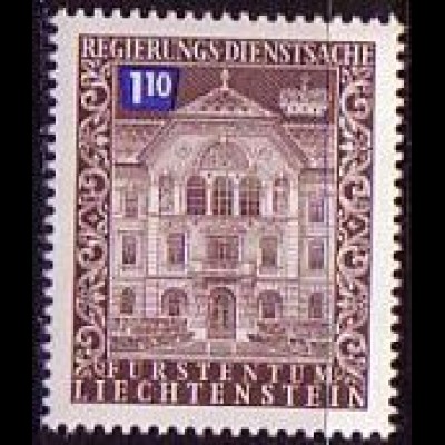 Liechtenstein Mi.Nr. Dienstm.66 Regierungsgebäude Vaduz (1,10 Fr)