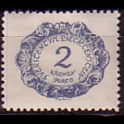 Liechtenstein Mi.Nr. Portom.11 Ziffernzeichnung (2 Kr)
