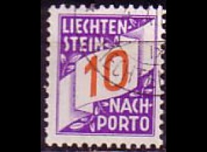 Liechtenstein Mi.Nr. Portom.14 Ziffernzeichnung Wz. Schweizer Kreuz (10)