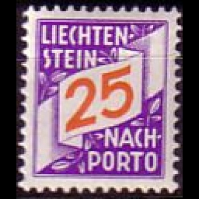 Liechtenstein Mi.Nr. Portom.17 Ziffernzeichnung Wz. Schweizer Kreuz (25)