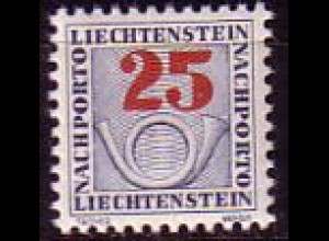 Liechtenstein Mi.Nr. Portom.25 Ziffernzeichnung mit Posthorn (25)