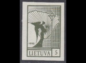 Litauen Mi.Nr. 457b Freim. Friedensengel, dunkelgrünoliv (5)