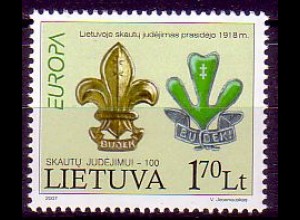 Litauen Mi.Nr. 934 Europa 07, Pfadfinderabzeichen (1,70)