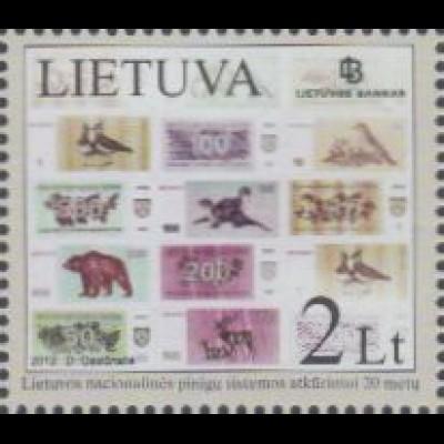 Litauen Mi.Nr. 1113 20Jahre unabhängiges Währungssystem, Talonas-Banknoten (2)