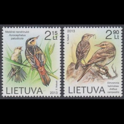 Litauen Mi.Nr. 1144-45 Rotes Buch gefährdet.Tierarten, Vögel (2 Werte)