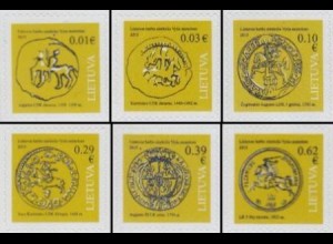 Litauen Mi.Nr. 1176-81 Freim. Historische Münzen, skl. (6 Werte)
