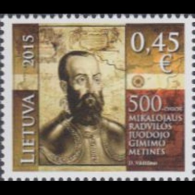Litauen Mi.Nr. 1184 500.Geb.Mikalojus Radvila Juodasis, Reformator (0,45)