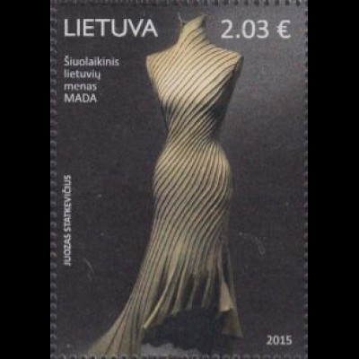 Litauen Mi.Nr. 1197 Moderne Kunst, Kleid von Juozas Statkevicius (2,03)