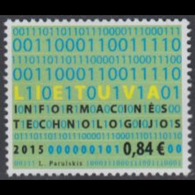 Litauen MiNr. 1200 Informationstechnologie, Binärcode (0,84)