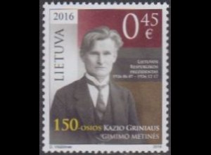 Litauen MiNr. 1226 Kazys Griniaus, Staatspräsident (0,45)