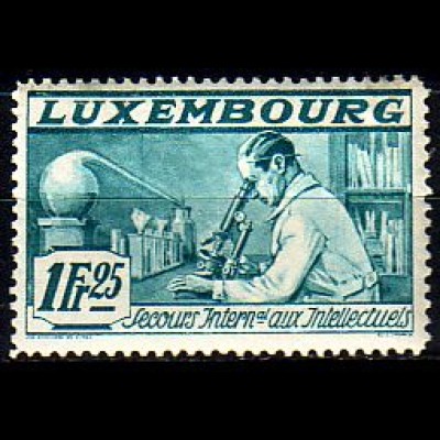 Luxemburg Mi.Nr. 274 Int. Hilfswerk für Intellektuelle, Chemiker (1,25+1,25)