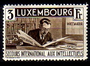 Luxemburg Mi.Nr. 277 Int. Hilfswerk für Intellektuelle, Journalist (3+3)