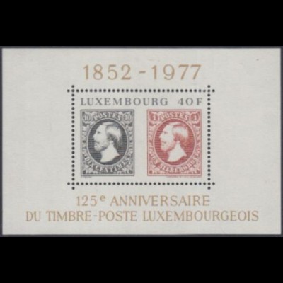 Luxemburg Mi.Nr. Block 10 125Jahre Luxemburger Briefmarken