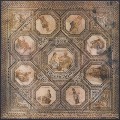 Luxemburg Mi.Nr. Block 21 Das römische Mosaik von Vichten