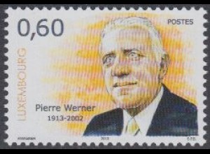 Luxemburg Mi.Nr. 1986 100.Geb. Pierre Werner (0,60)