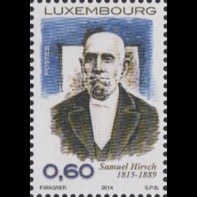 Luxemburg Mi.Nr. 2012 Persönlichkeiten, Samuel Hirsch (0,60)