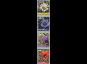 Luxemburg Mi.Nr. 2075-78 Freim. Feldblumen, skl. (Viererstreifen)