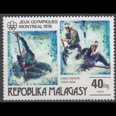 Madagaskar Mi.Nr. 822Probe Olymp.Spiele 1976 Medaillengew. Rogov Diba (40)