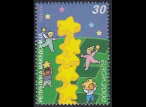 Makedonien Mi.Nr. 196 Europa 00, Kinder bauen Sternenturm (30)