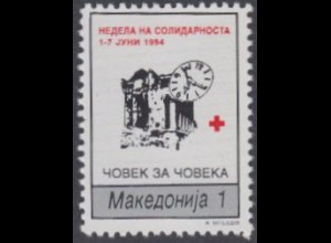 Makedonien Zwangszuschlagsm.Mi.Nr. 66 Rotes Kreuz, Solidarität (1)