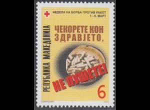 Makedonien Zwangszuschlagsm.Mi.Nr. 132 Rotes Kreuz, Woche d.Krebsbekämpfung (6)