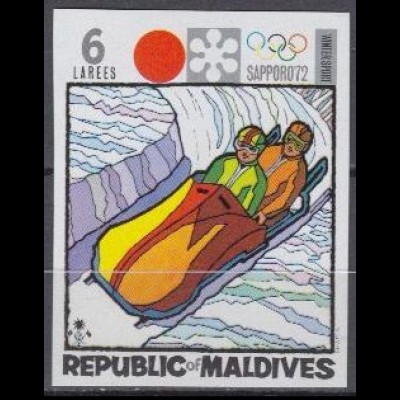 Malediven Mi.Nr. 408B Olympia 1972 Sapporo, Bob (6)